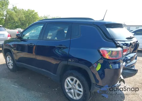 2018 Jeep Compass Sport 4X4 z USA, uszkodzony, nr VIN 3C4NJDAB8JT143518